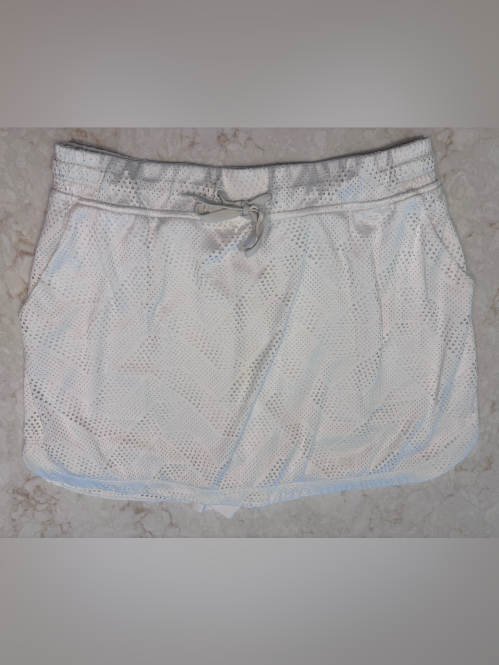 Slazenger White Women’s Mesh Athletic Skort with Drawstring